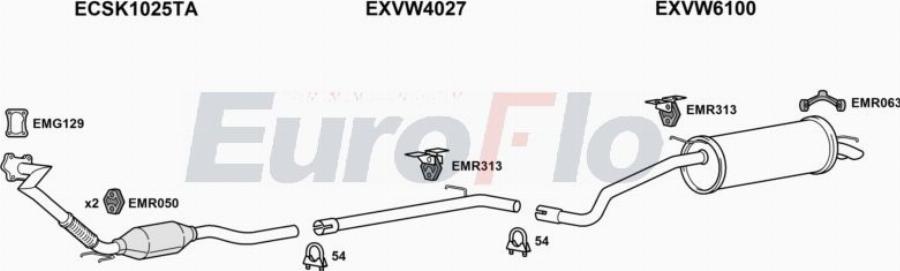 EuroFlo SEIBI14D 1004A00 - Система випуску ОГ autocars.com.ua