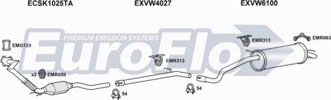 EuroFlo SEIBI14D 1004A - Система випуску ОГ autocars.com.ua