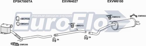 EuroFlo SEIBI14D 1004D - Система випуску ОГ autocars.com.ua