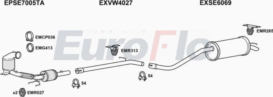 EuroFlo SEIBI16D 3001D - Система випуску ОГ autocars.com.ua