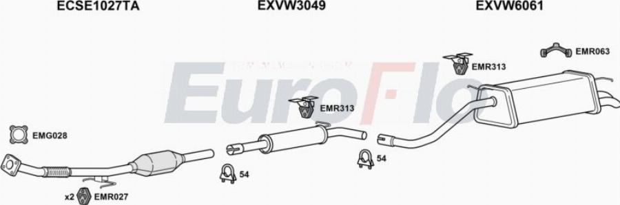 EuroFlo SEIBI20 1008A00 - Система випуску ОГ autocars.com.ua