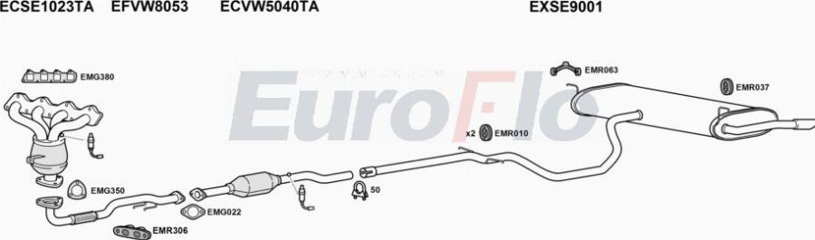 EuroFlo SELEO14 1004A00 - Система випуску ОГ autocars.com.ua