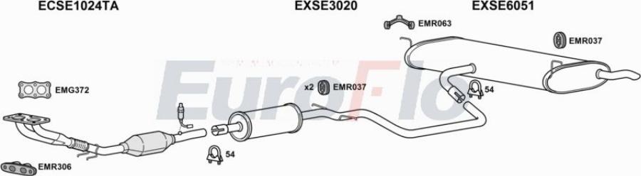 EuroFlo SELEO16 1011A00 - Система випуску ОГ autocars.com.ua