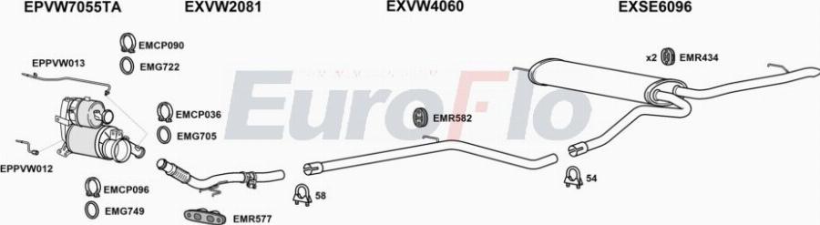 EuroFlo SELEO16D 3014B - Система випуску ОГ autocars.com.ua