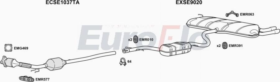 EuroFlo SELEO20 1018 - Система випуску ОГ autocars.com.ua