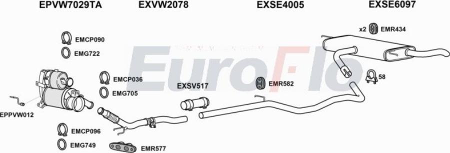 EuroFlo SELEO20D 1012B - Система випуску ОГ autocars.com.ua