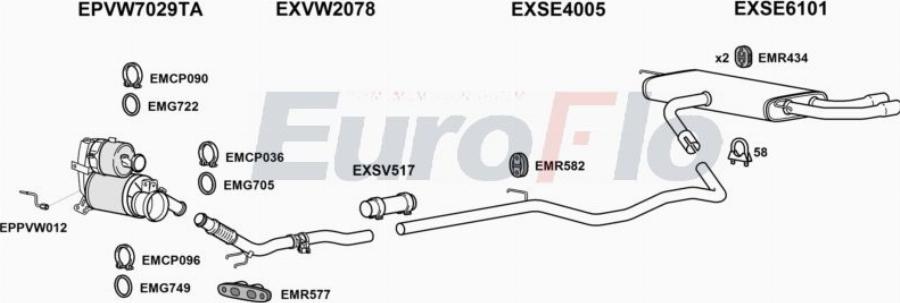 EuroFlo SELEO20D 1012D - Система випуску ОГ autocars.com.ua