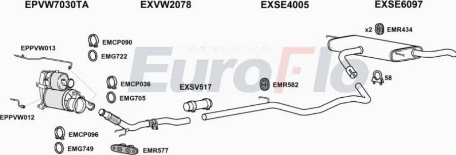 EuroFlo SELEO20D 1012F - Система випуску ОГ autocars.com.ua