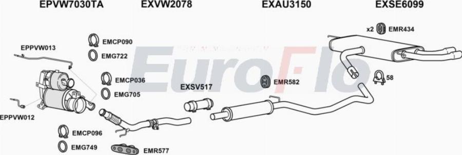 EuroFlo SELEO20D 1016D - Система випуску ОГ autocars.com.ua