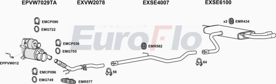 EuroFlo SELEO20D 3005B - Система випуску ОГ autocars.com.ua