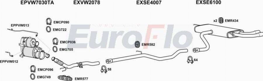 EuroFlo SELEO20D 3005D - Система випуску ОГ autocars.com.ua