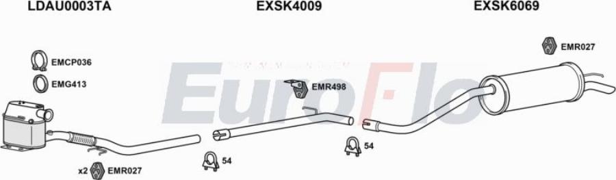 EuroFlo SETOL16D 0104LHD - Система випуску ОГ autocars.com.ua
