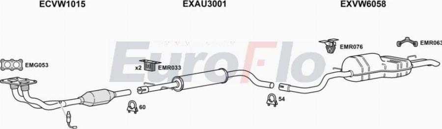 EuroFlo SETOL18 2001A00 - Система випуску ОГ autocars.com.ua