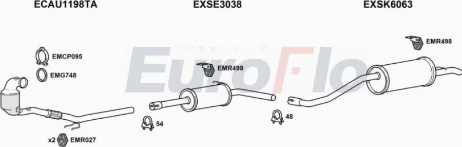 EuroFlo SKRAPS10 1000B - Система випуску ОГ autocars.com.ua