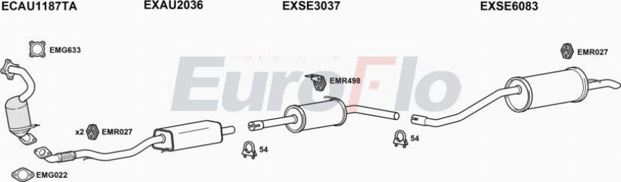 EuroFlo SKRAPS14 1001 - Система випуску ОГ autocars.com.ua
