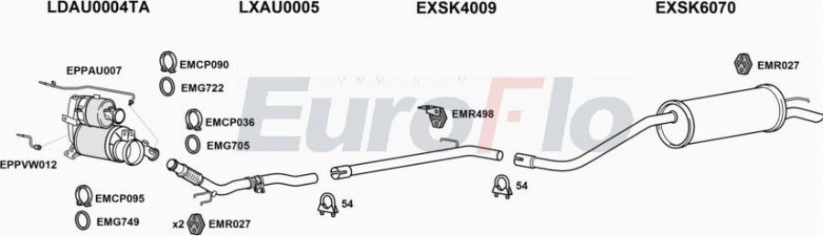 EuroFlo SKRAPS16D 0105LHD - Система випуску ОГ autocars.com.ua
