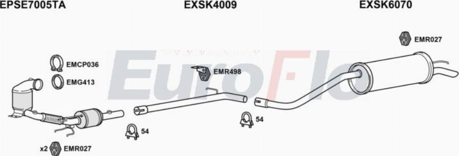 EuroFlo SKRAPS16D 1005 - Система випуску ОГ autocars.com.ua