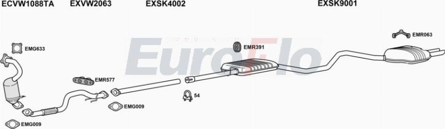 EuroFlo SKSUP14 3001B - Система випуску ОГ autocars.com.ua