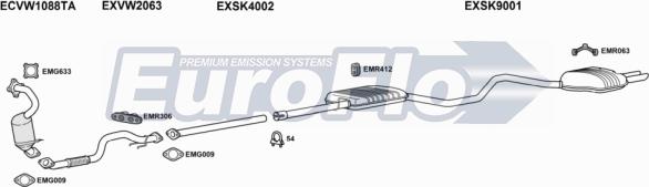 EuroFlo SKSUP14 3001 - Система випуску ОГ autocars.com.ua