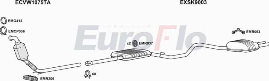 EuroFlo SKSUP19D 3001A00 - Система випуску ОГ autocars.com.ua
