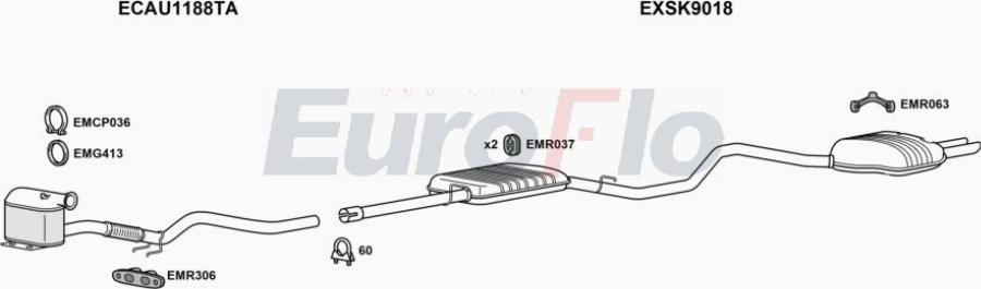 EuroFlo SKSUP20D 3001B - Система випуску ОГ autocars.com.ua