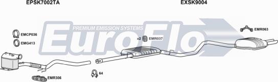 EuroFlo SKSUP20D 3008 - Система випуску ОГ autocars.com.ua