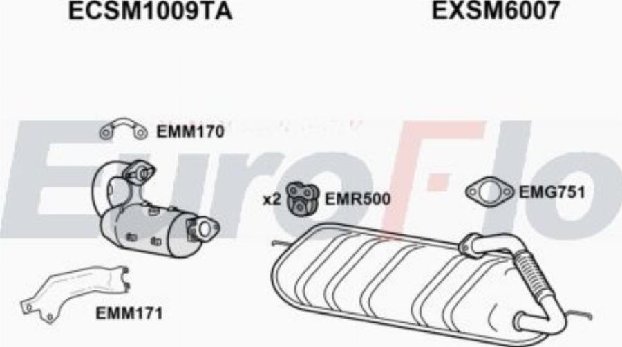 EuroFlo SMFORT10 5008D - Система випуску ОГ autocars.com.ua