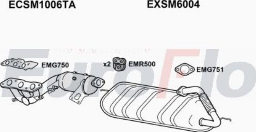 EuroFlo SMFORT10 5004D - Система випуску ОГ autocars.com.ua