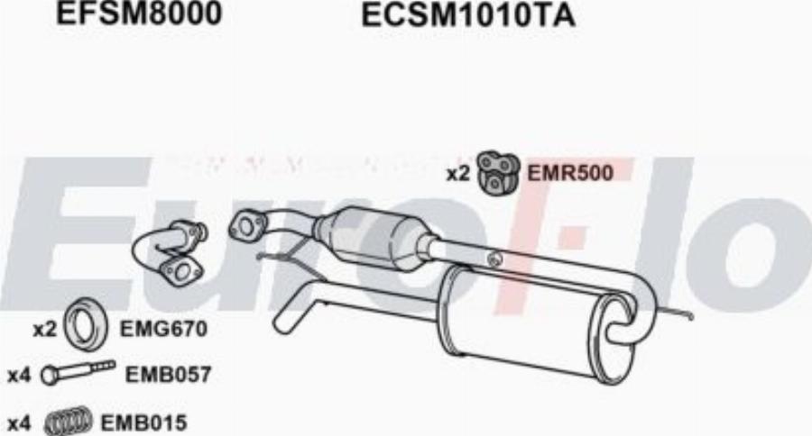 EuroFlo SMFORT10 5004C - Система випуску ОГ autocars.com.ua
