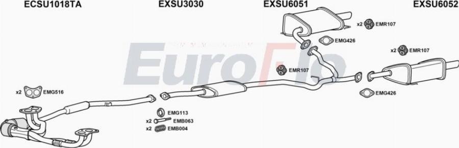 EuroFlo SUFOR20 3032 - Система випуску ОГ autocars.com.ua