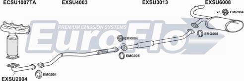 EuroFlo SUJUS13 1001B - Система випуску ОГ autocars.com.ua