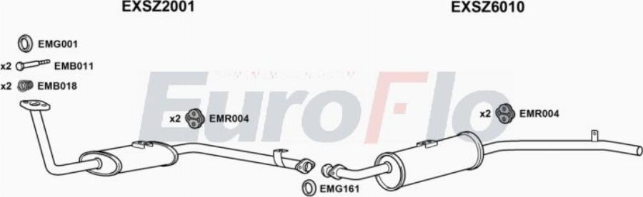 EuroFlo SZSJ413 3001A00 - Система випуску ОГ autocars.com.ua