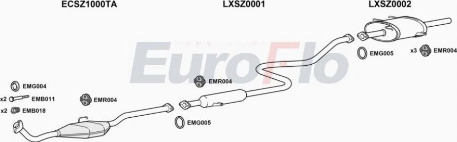 EuroFlo SZSWI13 0202LHD - Система випуску ОГ autocars.com.ua