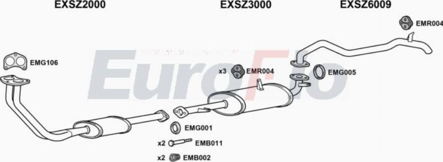 EuroFlo SZVIT16 3001A00 - Система випуску ОГ autocars.com.ua