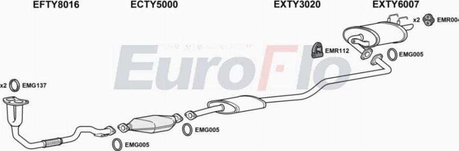 EuroFlo TYCOR13 1011A00 - Система випуску ОГ autocars.com.ua