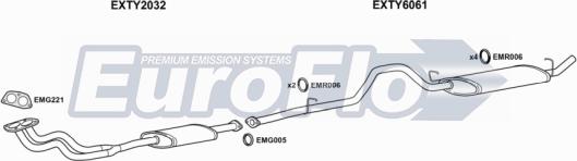 EuroFlo TYCOR13 2001 - Система випуску ОГ autocars.com.ua