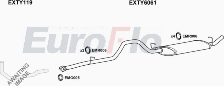 EuroFlo TYCOR16 4001A00 - Система випуску ОГ autocars.com.ua