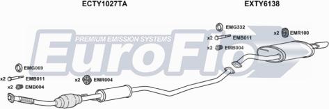 EuroFlo TYCOR18 1004 - Система випуску ОГ autocars.com.ua