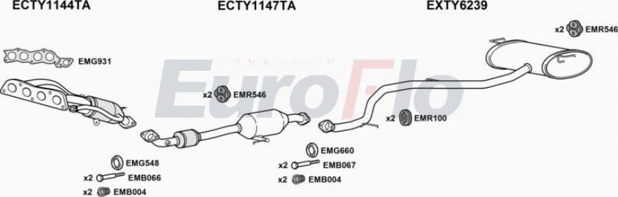EuroFlo TYCOR20 1001 - Система випуску ОГ autocars.com.ua