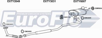 EuroFlo TYCOR20D 1001A - Система випуску ОГ autocars.com.ua