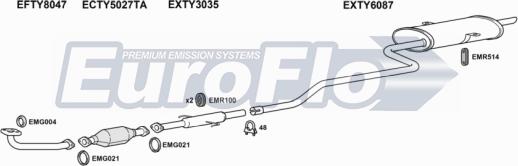 EuroFlo TYCOR20D 1004 - Система випуску ОГ autocars.com.ua