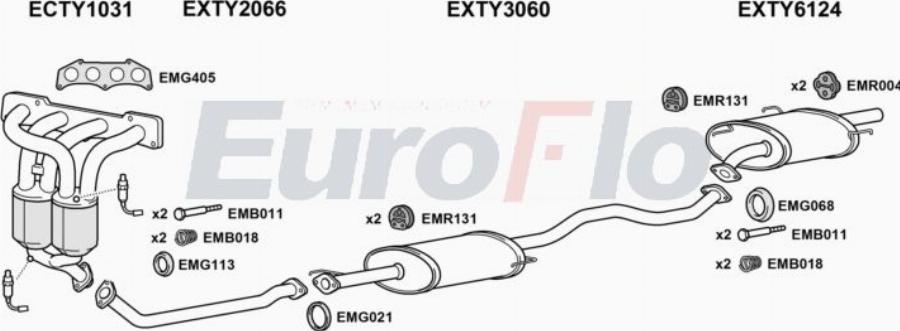 EuroFlo TYPRE24 6004A00 - Система випуску ОГ autocars.com.ua