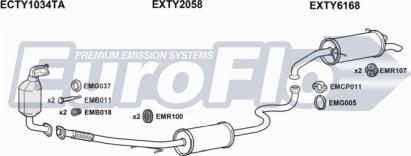 EuroFlo TYYAR14D 1001A - Система випуску ОГ autocars.com.ua