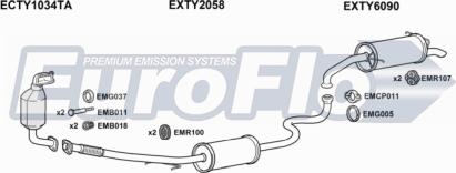 EuroFlo TYYAR14D 1001B - Система випуску ОГ autocars.com.ua