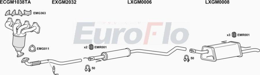 EuroFlo VLAST12 0304LHD - Система випуску ОГ autocars.com.ua