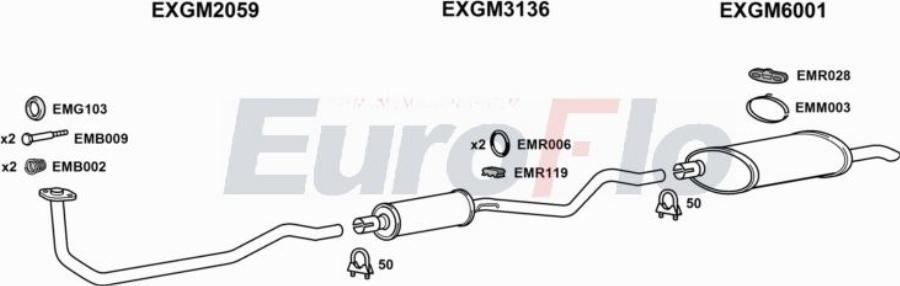 EuroFlo VLAST12 1004A00 - Система випуску ОГ autocars.com.ua