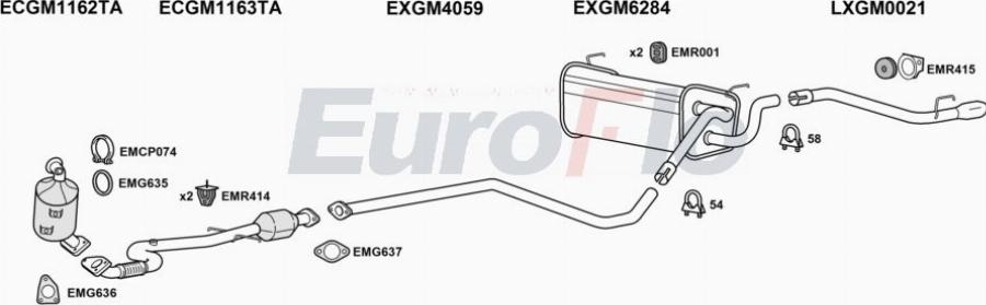 EuroFlo VLAST14 0204LHD - Система випуску ОГ autocars.com.ua