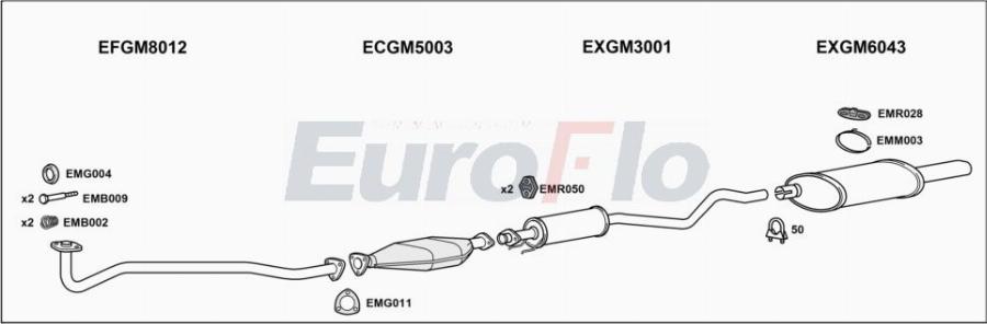 EuroFlo VLAST14 1011A00 - Система випуску ОГ autocars.com.ua