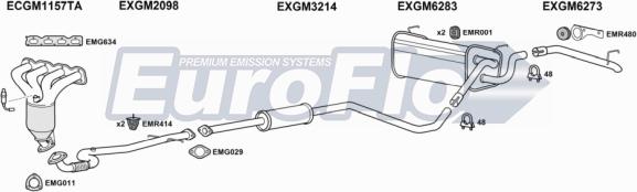 EuroFlo VLAST14 1032A - Система випуску ОГ autocars.com.ua