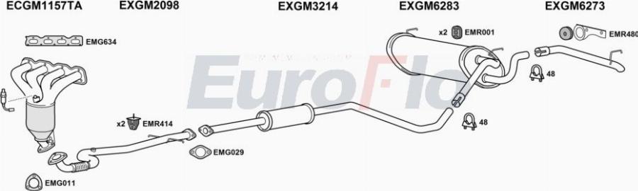 EuroFlo VLAST14 1032A00 - Система випуску ОГ autocars.com.ua